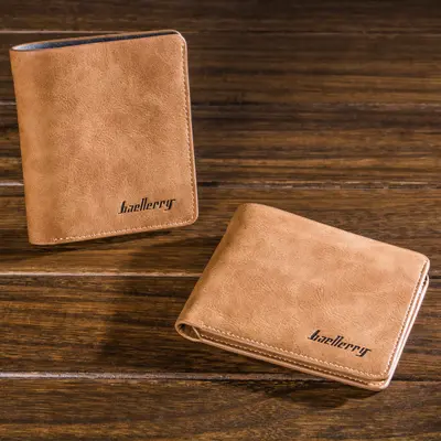 Men's Short Retro Leather Wallet, Multi-Card Slots, Large Capacity - 2