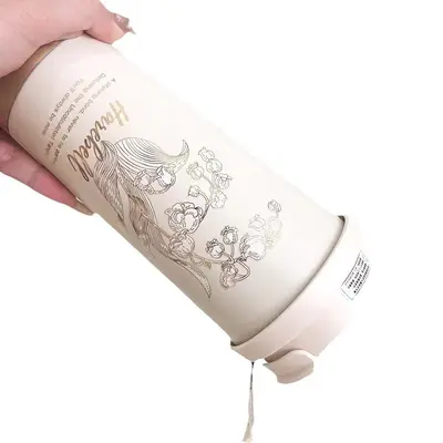 Lily Design Ceramic Coffee Cup with 316 Stainless Steel Thermos Mug - 6