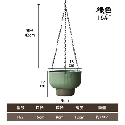 Hanging Self-Watering Plastic Planter for Trailing Plants and Pothos - 9