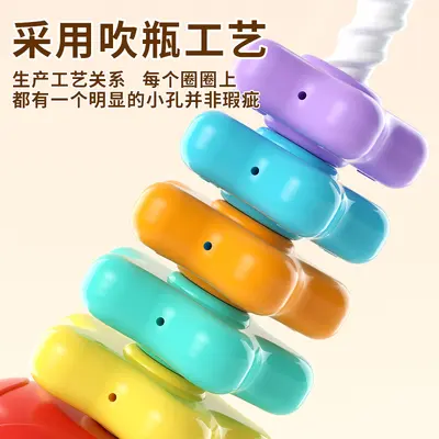 Regenbogen-Spiraldrehturm, Baby-Stapelspiel-Set, Frühpädagogisches Geschenk