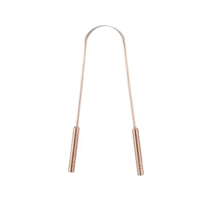 Pure Copper Tongue Scraper, U-Shaped, for Bad Breath, Adult Oral Care - 10
