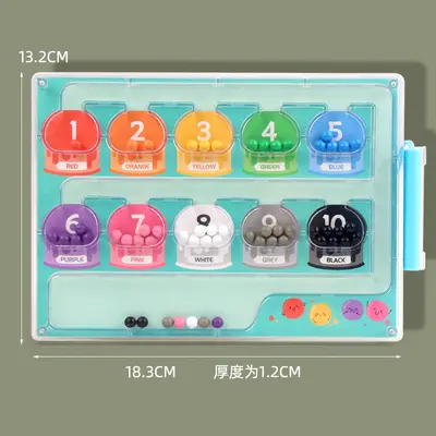 Magnetic Maze Bead Game, Children's Counting and Color Recognition Toy