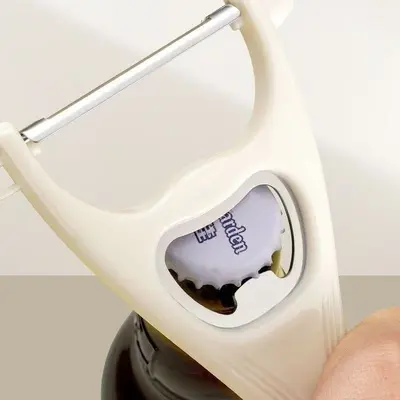 2-in-1 Stainless Steel Peeler with Bottle Opener, Apple Peeler