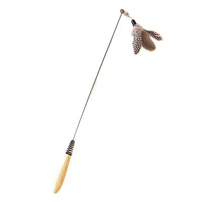 Cat Teaser Wand with Flying Insect Feather Replacement Head - 6