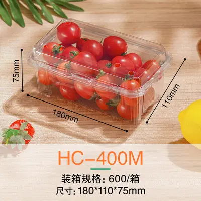 Einweg-Obst-Verpackungsbox mit Deckel, Frischgemüse-Kunststoffverpackungsbox, PET-Lebensmittelqualität, transparente Obstschnittbox - 11