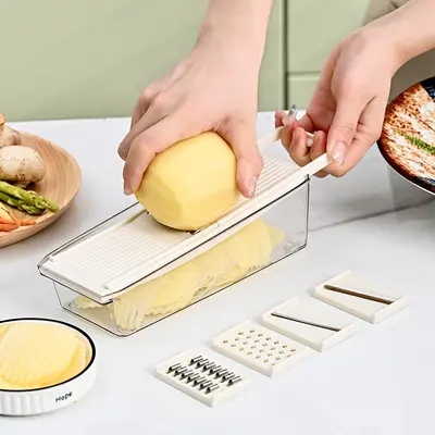 Mini-Gemüseschneider, Kartoffelreibe, Handschutz, Küchenutensil