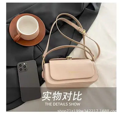 Retro Box Bag, Single Shoulder and Crossbody, Light Luxury Look - 10