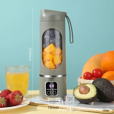 New Cross-border Household Juicer Cup USB Rechargeable Portable Juice Maker Outdoor Travel Cup 12-Blade Foreign Trade Portable Cup - 8