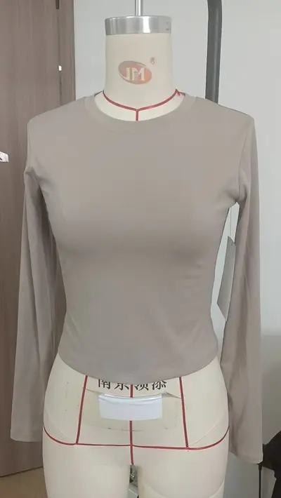 Damen-Yogaset, langärmlig, mit hochtailliertel Schlaghose - 7
