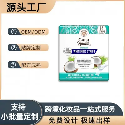 Coconut Mint Teeth Whitening Strips, 14 Pieces - 2