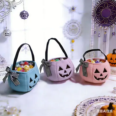 Halloween Bow Embroidered Candy Bag for Children - 2