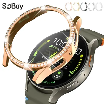 Diamond-Look Protective Case for Samsung Galaxy Watch5/6/7FE, 40/44 mm