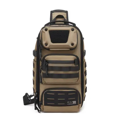 OZUKO Functional Chest Bag Crossbody Bag Expandable Multi-pocket Adjustable Shoulder Strap Men's Outdoor Cycling Single Shoulder Bag - 10