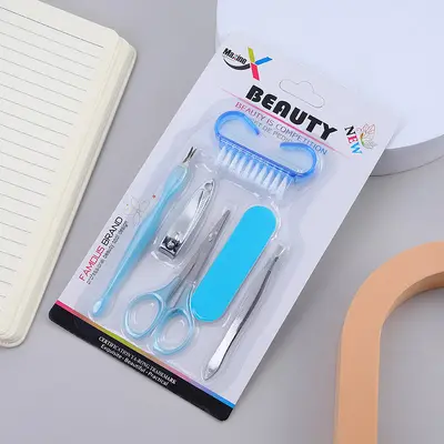 Pedikür bıçağı paslanmaz çelik tırnak makası seti ölü deriyi gidermek için ev aletleri tırnak makası manikür seti üç renkli emme kartı 94