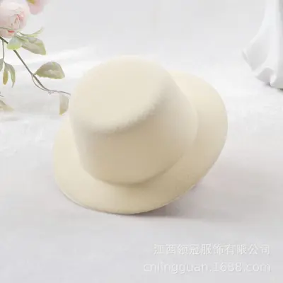 DIY Brushed Fabric Hat Blank 13cm, Mini Top Hat for Hair Clips - 8