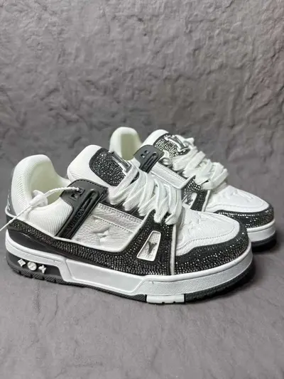 Erkek kalın tabanlı panda sneaker, siyah beyaz, rahat - 12
