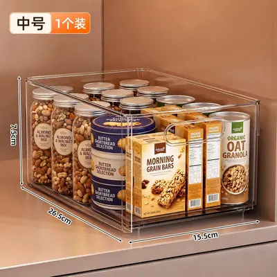 Kitchen storage box, acrylic, transparent, rectangular - 6