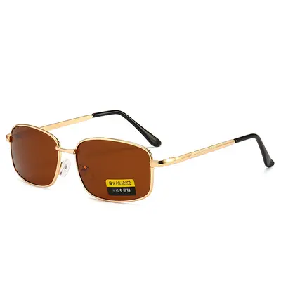 Herren-Metall-Sonnenbrille, quadratisch, polarisiert - 5