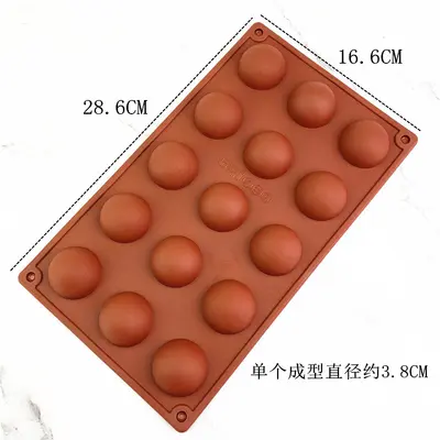 6-Piece Large Half-Circle Chocolate Silicone Mold 15-Piece 35-Piece Small Half-Circle Cake Pudding Mold DIY Handmade Soap Mold