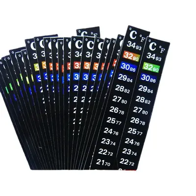 LCD Fish Tank Temperature Indicator Label, Color-Changing Thermometer - 1