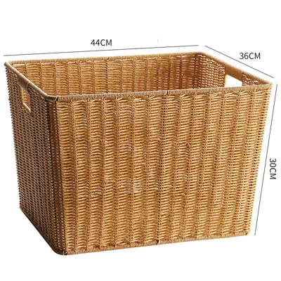 Aufbewahrungsbox im Rattan-Flechtstil Wohnzimmer-Spielzeugkorb - 12