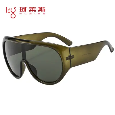 Oversize-Sonnenbrille mit großem Rahmen, Unisex Laufsteg-Modebrille - 4