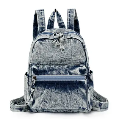 Damen-Rucksack aus Retro-Jeansstoff, Modell 2025, klein - 8