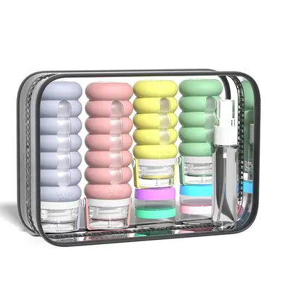 16-Piece Travel Bottle Set, Leak-Proof Silicone, Squeezable - 8