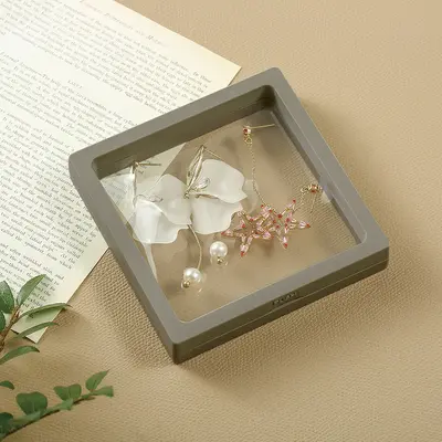 Transparent dust-proof PE box film suspension box ring display stand necklace packaging box jewelry storage box wholesale - 12