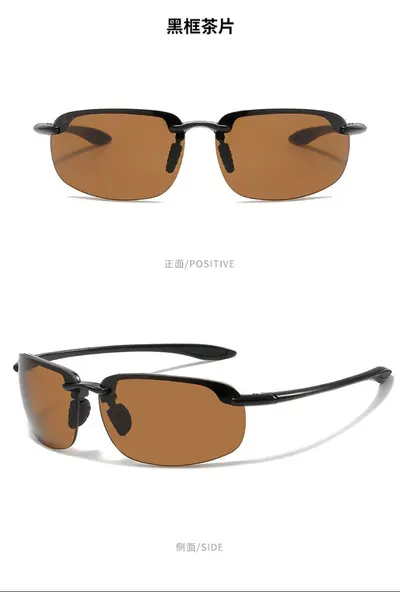 Men's Polarized Sunglasses Metal Frame Retro Driving and Cycling Style - 9