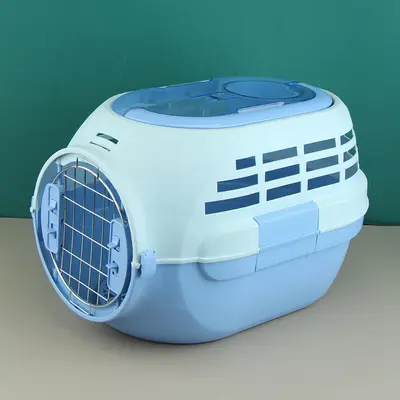 Portable Pet Carrier with Skylight for Cats Outdoor Travel, Breathable Car Transport Box, Detachable Cat Cage - 7