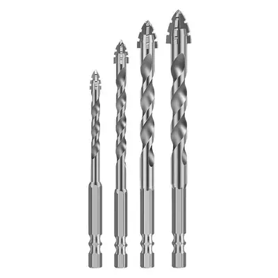 Tungsten Karbür Haç Matkap Ucu, Altıgen Sap, Beton, Cam ve Seramik İçin - 5