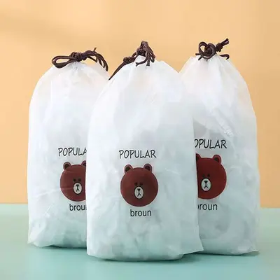 Plastik streç film kapaklı tek kullanımlık kendinden yapışkanlı plastik torba ev tipi gıda sınıfı tabak kapağı plastik streç film kapaklı toptan satış - 10