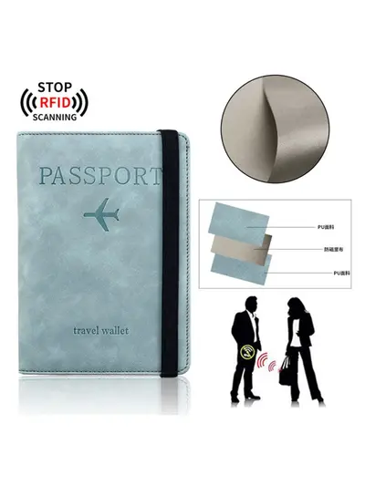 RFID Protective Passport Holder, Travel Document Organizer