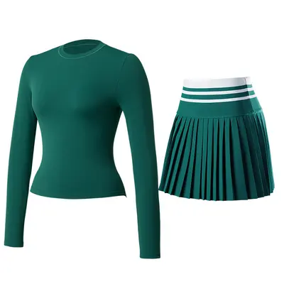 Long-Sleeve Yoga Sports Set, Stretch, Quick-Dry - 11