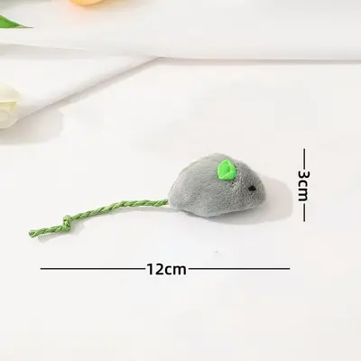 Cat Toy Set with Plush Mouse, Bite Resistant, Includes Catnip - 9