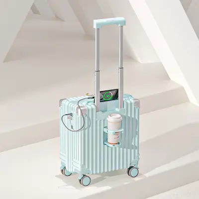 High-end aluminum frame luggage, multi-functional universal wheeled trolley bag, lightweight carry-on bag, 18-inch cabin luggage, 20-inch luggage - 10