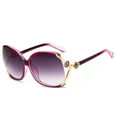 Women's Oversized Sunglasses with Hollow Frame, Classic Trendy Design - 8