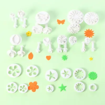 10'lu 33 Parçalı Fırın Aletleri Seti Fondant Araçları Pasta Kalıpları Bisküvi Kalıpları Üretici Toptan