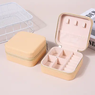 Tragbare Schmuckschatule, Geschenkbox, Schmuckbox, Verpackungsbox, Ohrringe, Ohrclips, Halsketten, Ringe, Schmuckschatule - 12