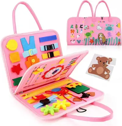 Montessori Felt Busy Board and Learning Book for Children - 7