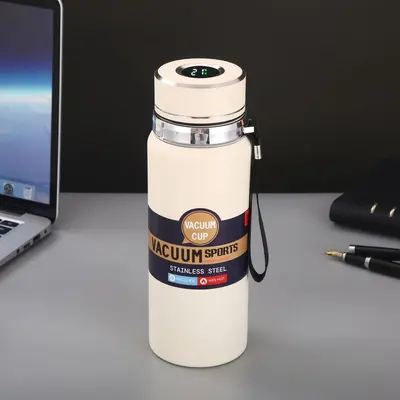 Thermobecher aus 316 Edelstahl mit Temperaturanzeige, große Kapazität - 8