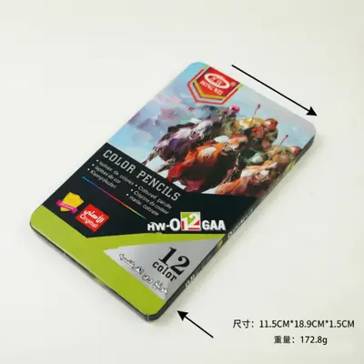 72-Color Oil Pastels Art Student Professional Drawing Set with Colored Pencils in Iron Box - 7
