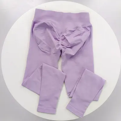 DF运动九分裤显臀翘臀无缝高腰弹力蜜桃臀健身长裤瑜伽裤女 - 12