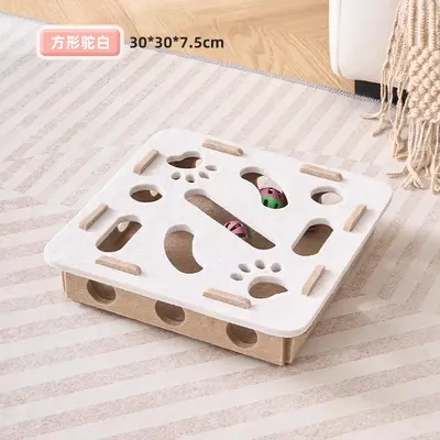 Felt Cat Tunnel Box with Bell Ball, Self-Play Cat Toy - 8