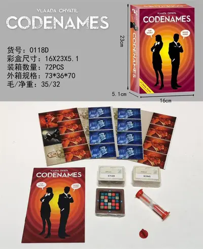 Action Code Board Game, English and Russian Edition, Couples Party Card Game - 8