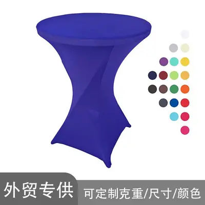 Exportqualität Milchseide elastische Tischdecke Cocktail-Tischset Elasthan-Tischhusse für Hochzeiten und geschäftliche Veranstaltungen