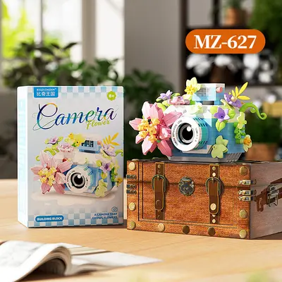 Flower Building Block Set, Instant Camera Model, Educational Toy for Children - 7