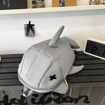Cartoon Shark Backpack for Men and Women, Large Capacity School Bag - 7