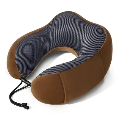 U-förmiges Nackenkissen, Memory-Schaum, faltbar für Reisen - 11